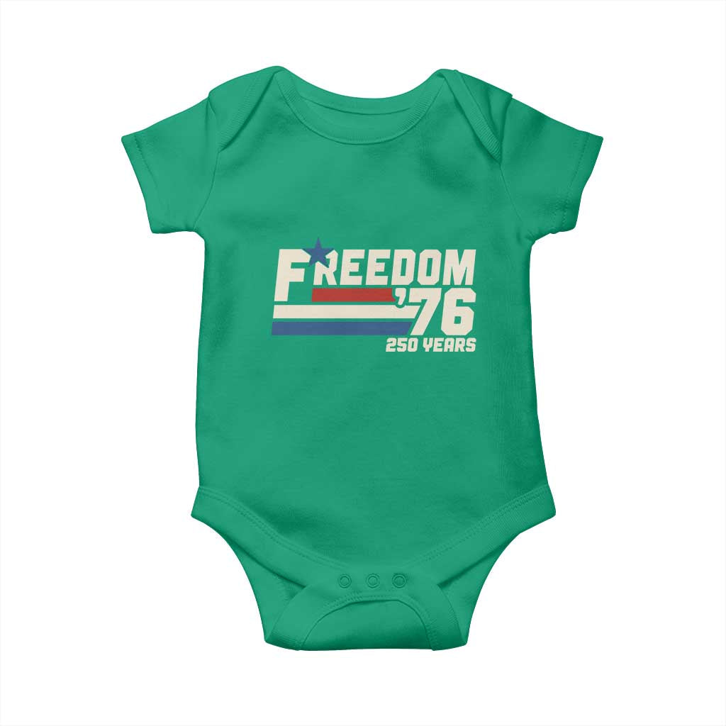 America Retro 250 Years Freedom USA 1776 2026 Baby Onesie