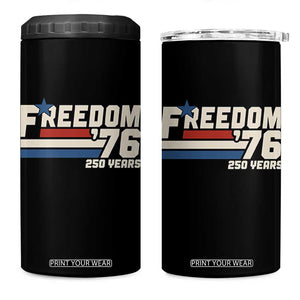 America Retro 250 Years Freedom USA 1776 2026 4 in 1 Can Cooler Tumbler
