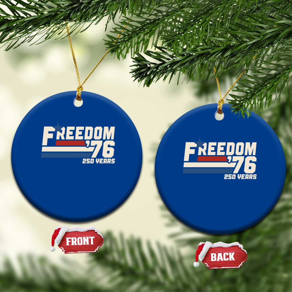 America Retro 250 Years Freedom USA 1776 2026 Ceramic Ornament TS12 1pc Blue Print Your Wear