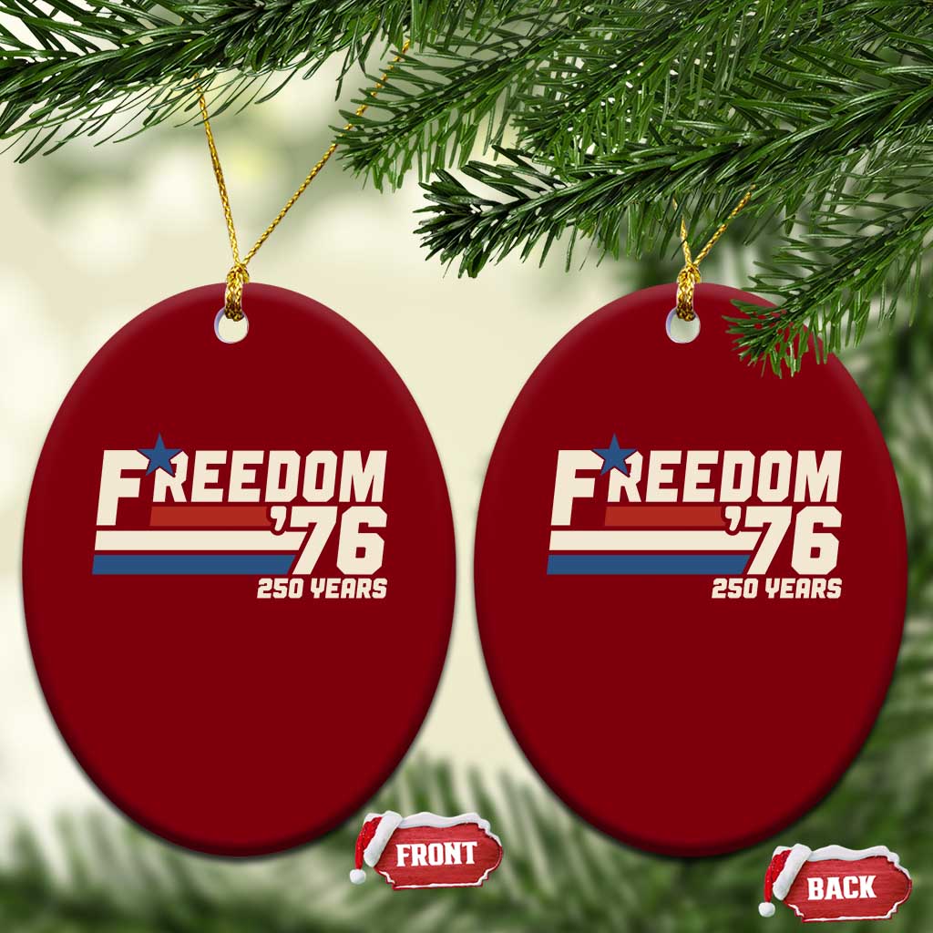 America Retro 250 Years Freedom USA 1776 2026 Ceramic Ornament TS12 Print Your Wear