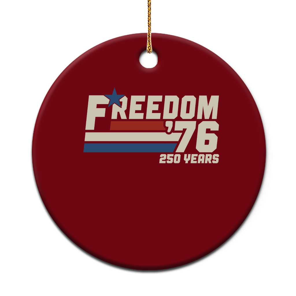 America Retro 250 Years Freedom USA 1776 2026 Ceramic Ornament TS12 1pc Red Print Your Wear