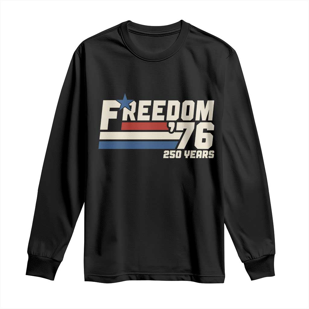 America Retro 250 Years Freedom USA 1776 2026 Long Sleeve Shirt