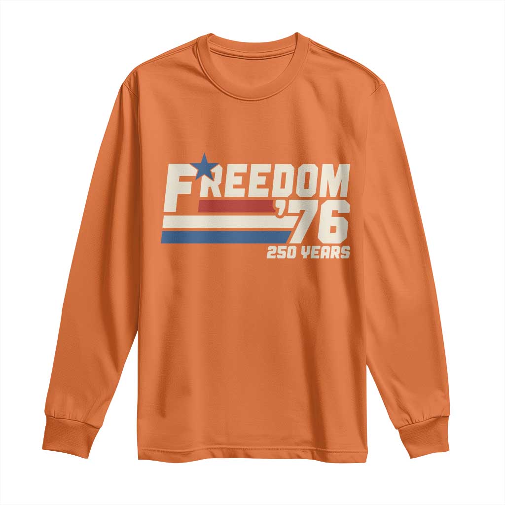 America Retro 250 Years Freedom USA 1776 2026 Long Sleeve Shirt