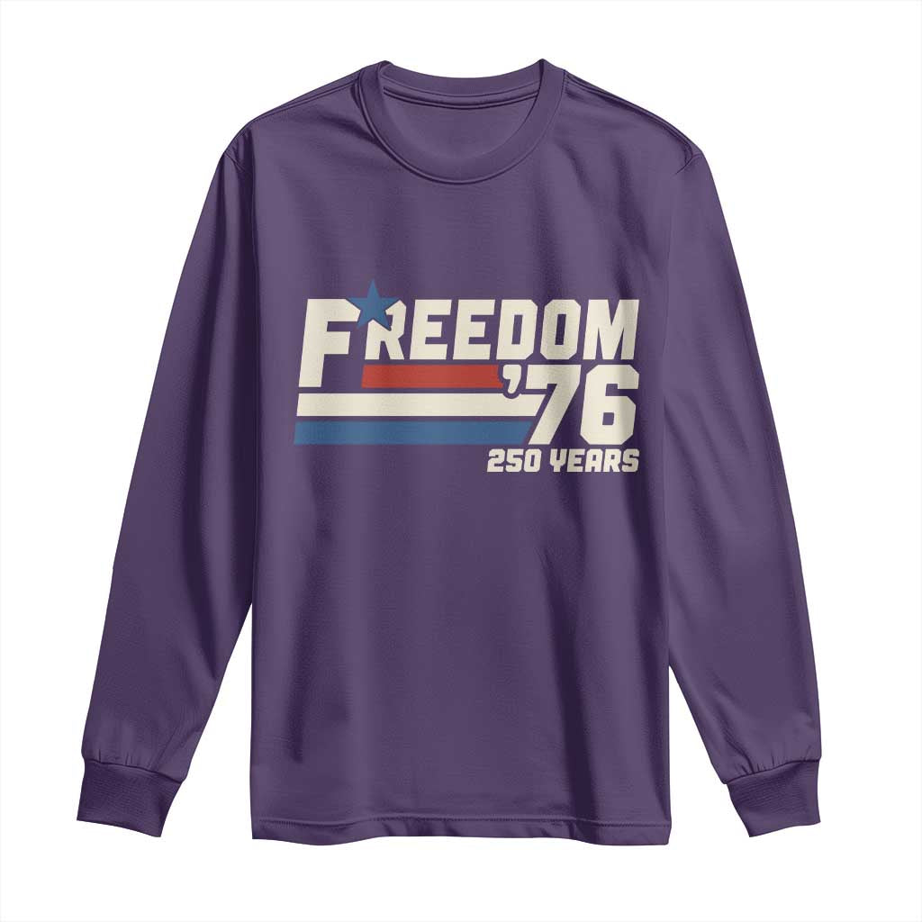 America Retro 250 Years Freedom USA 1776 2026 Long Sleeve Shirt