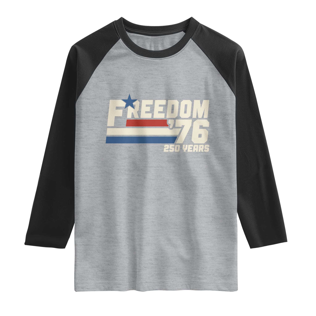 America Retro 250 Years Freedom USA 1776 2026 Raglan Shirt
