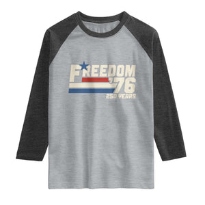 America Retro 250 Years Freedom USA 1776 2026 Raglan Shirt