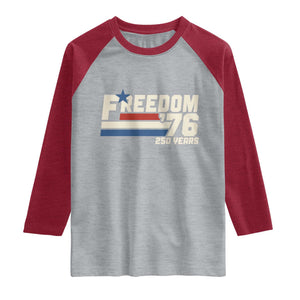 America Retro 250 Years Freedom USA 1776 2026 Raglan Shirt