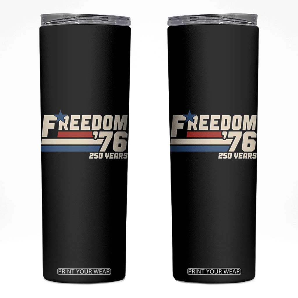 America Retro 250 Years Freedom USA 1776 2026 Skinny Tumbler