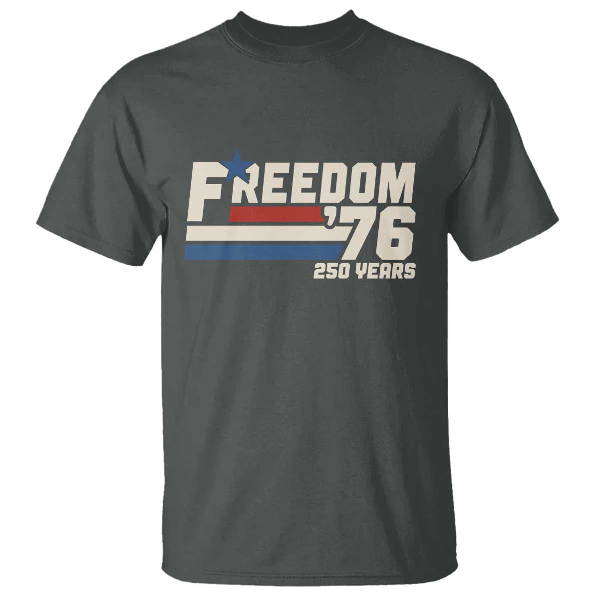 America Retro 250 Years Freedom USA 1776 2026 T Shirt TS12 Dark Heather Print Your Wear
