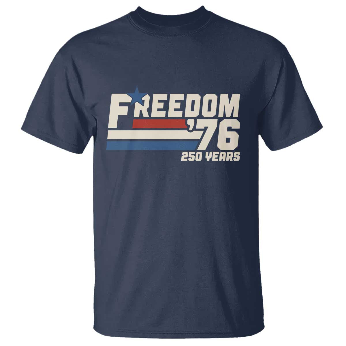 America Retro 250 Years Freedom USA 1776 2026 T Shirt TS12 Navy Print Your Wear