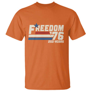 America Retro 250 Years Freedom USA 1776 2026 T Shirt TS12 Orange Print Your Wear