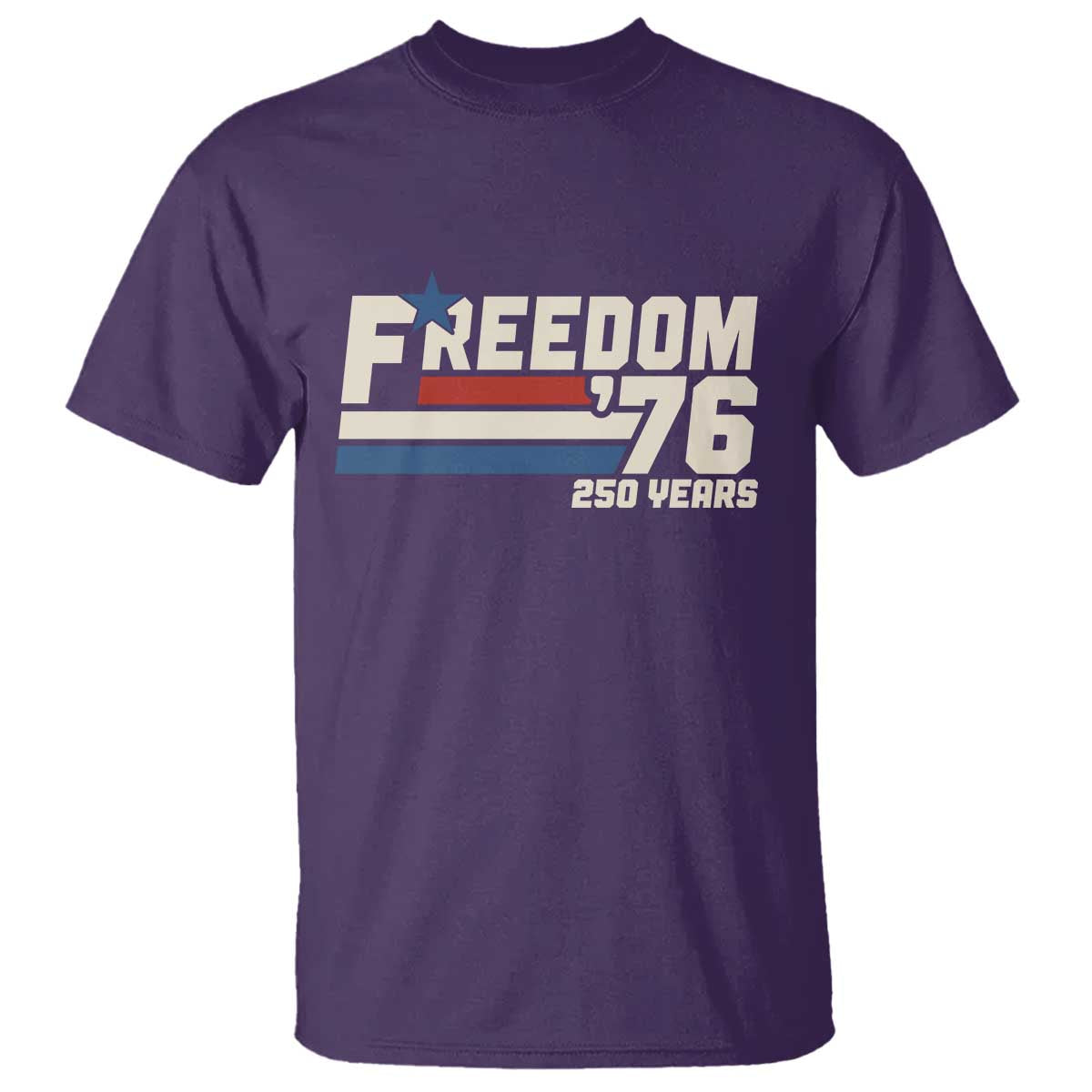 America Retro 250 Years Freedom USA 1776 2026 T Shirt TS12 Purple Print Your Wear