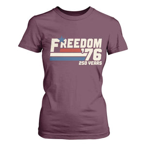America Retro 250 Years Freedom USA 1776 2026 T Shirt For Women