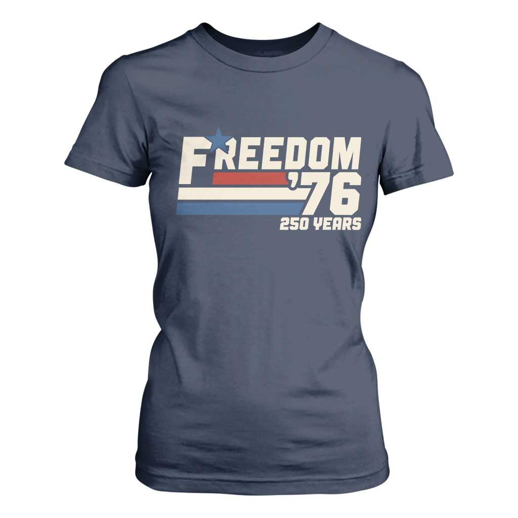 America Retro 250 Years Freedom USA 1776 2026 T Shirt For Women