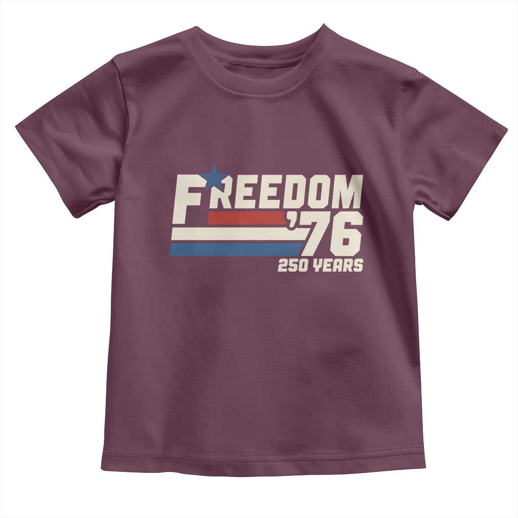 America Retro 250 Years Freedom USA 1776 2026 Toddler T Shirt