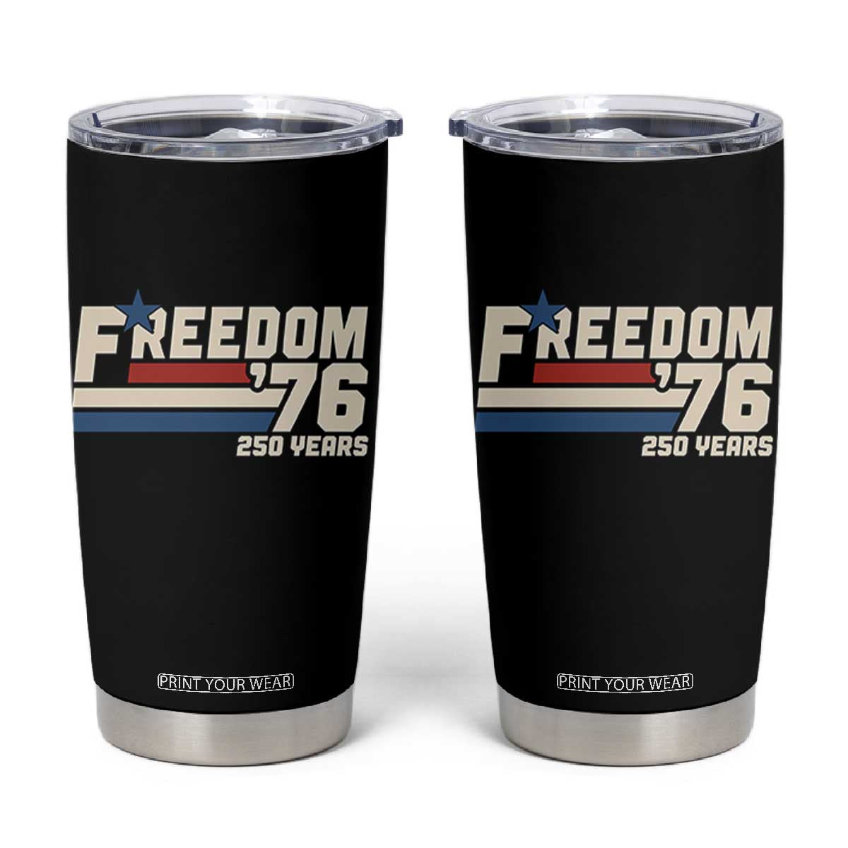 America Retro 250 Years Freedom USA 1776 2026 Tumbler Cup