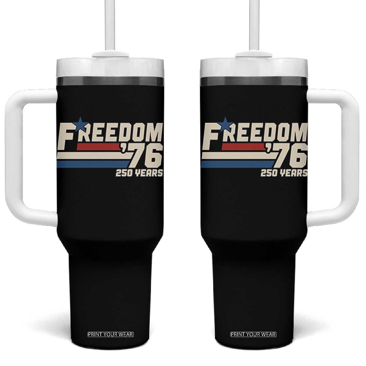America Retro 250 Years Freedom USA 1776 2026 Tumbler With Handle