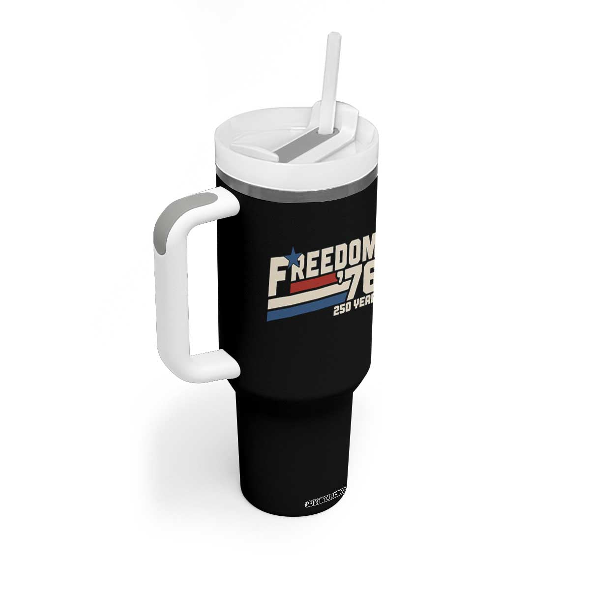 America Retro 250 Years Freedom USA 1776 2026 Tumbler With Handle