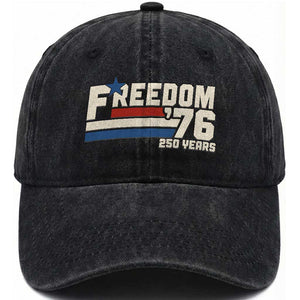 America Retro 250 Years Freedom USA 1776 2026 Washed Cotton Baseball Cap TS12 Print Your Wear