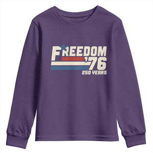 America Retro 250 Years Freedom USA 1776 2026 Youth Sweatshirt