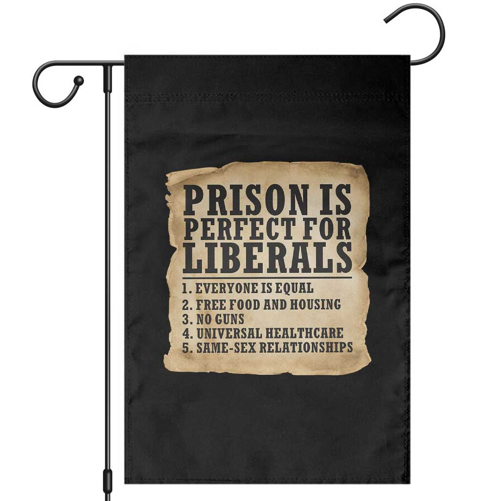 Vintage Prison Is Perfect For Liberals Garden Flag Funny Political Graphic TS12 Black Print Your Wear