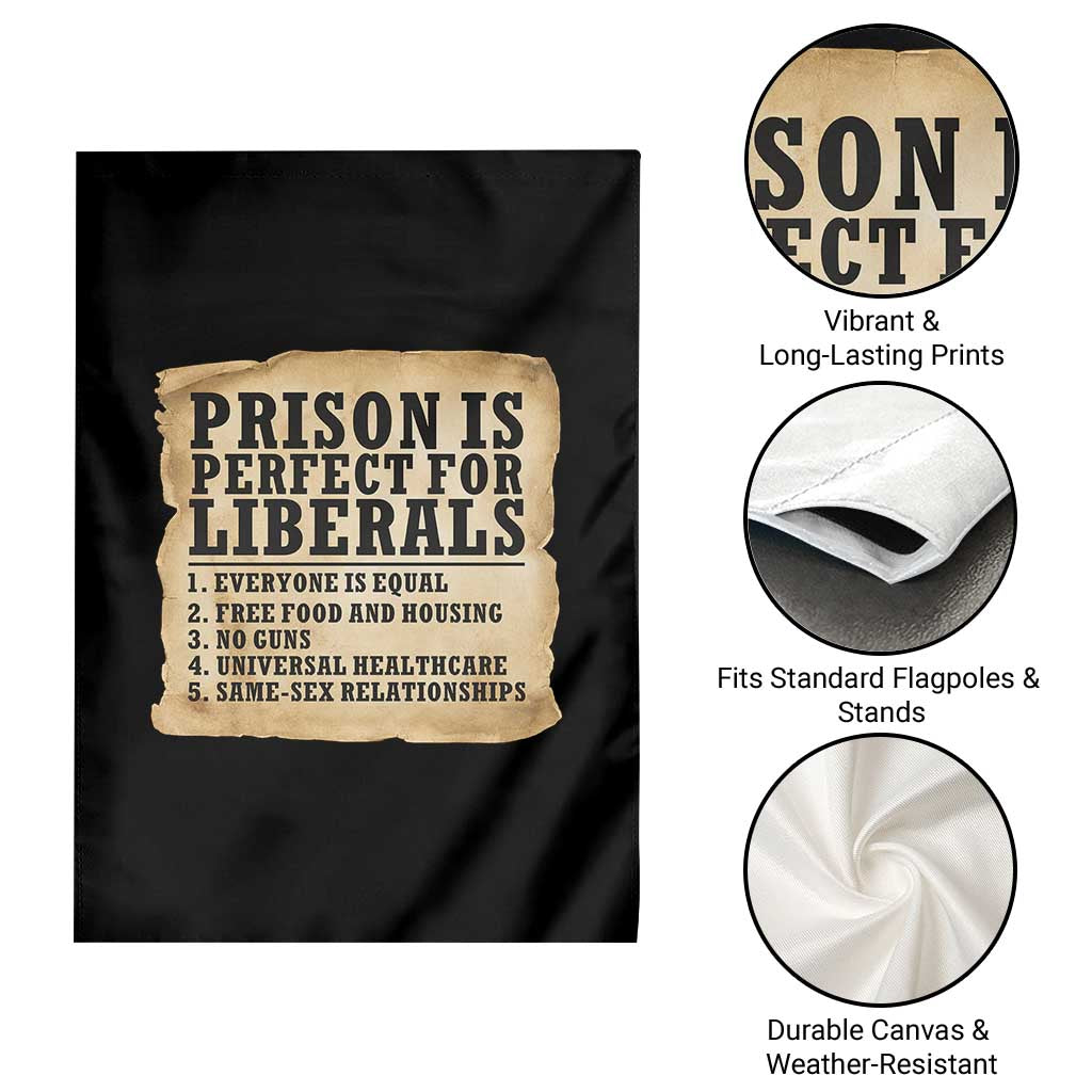 Vintage Prison Is Perfect For Liberals Garden Flag Funny Political Graphic