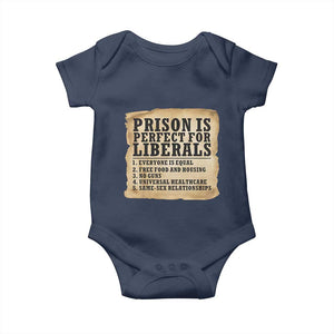 Vintage Prison Is Perfect For Liberals Baby Onesie Funny Political Graphic