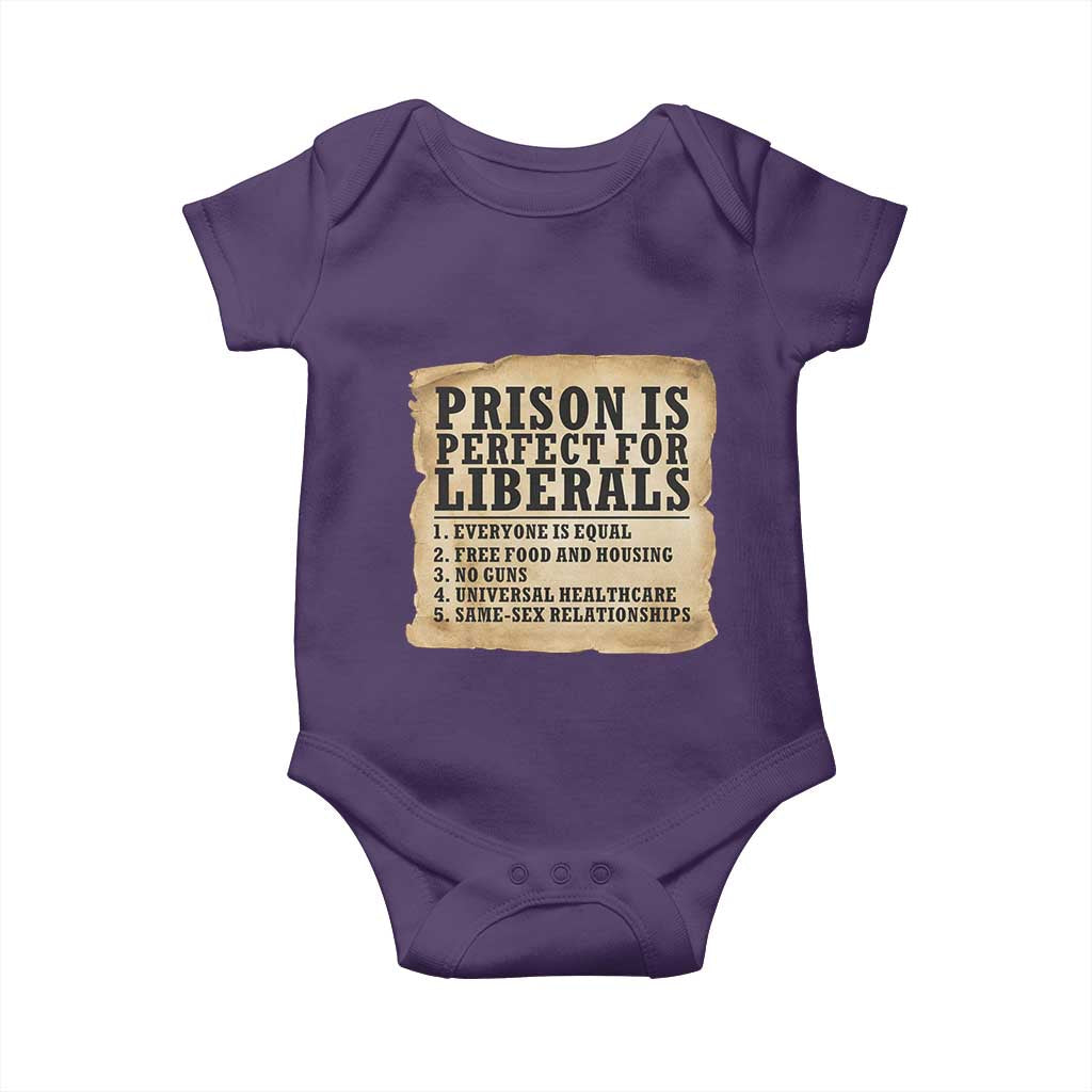 Vintage Prison Is Perfect For Liberals Baby Onesie Funny Political Graphic