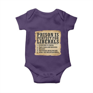 Vintage Prison Is Perfect For Liberals Baby Onesie Funny Political Graphic
