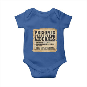 Vintage Prison Is Perfect For Liberals Baby Onesie Funny Political Graphic