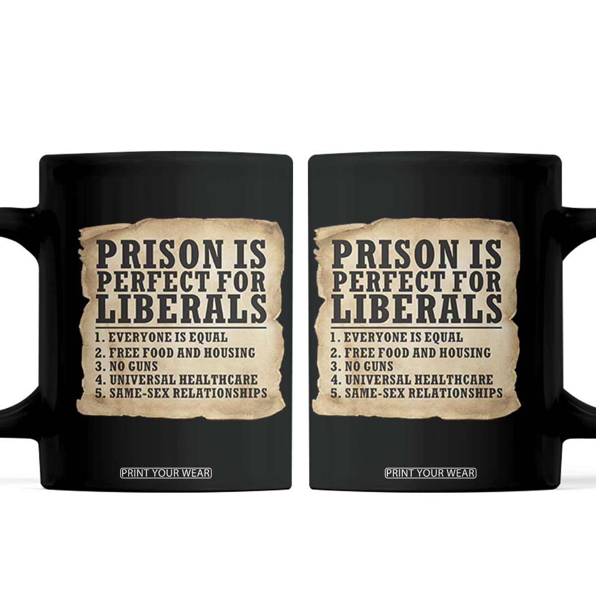 Vintage Prison Is Perfect For Liberals Coffee Mug Funny Political Graphic