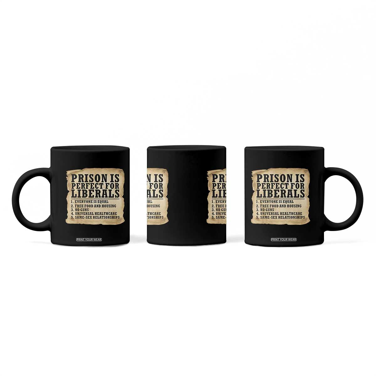Vintage Prison Is Perfect For Liberals Coffee Mug Funny Political Graphic