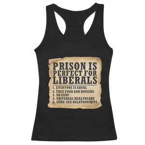 Vintage Prison Is Perfect For Liberals Racerback Tank Top Funny Political Graphic