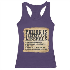 Vintage Prison Is Perfect For Liberals Racerback Tank Top Funny Political Graphic
