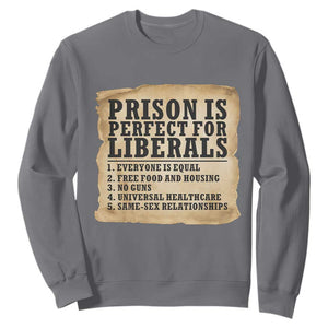 Vintage Prison Is Perfect For Liberals Sweatshirt Funny Political Graphic