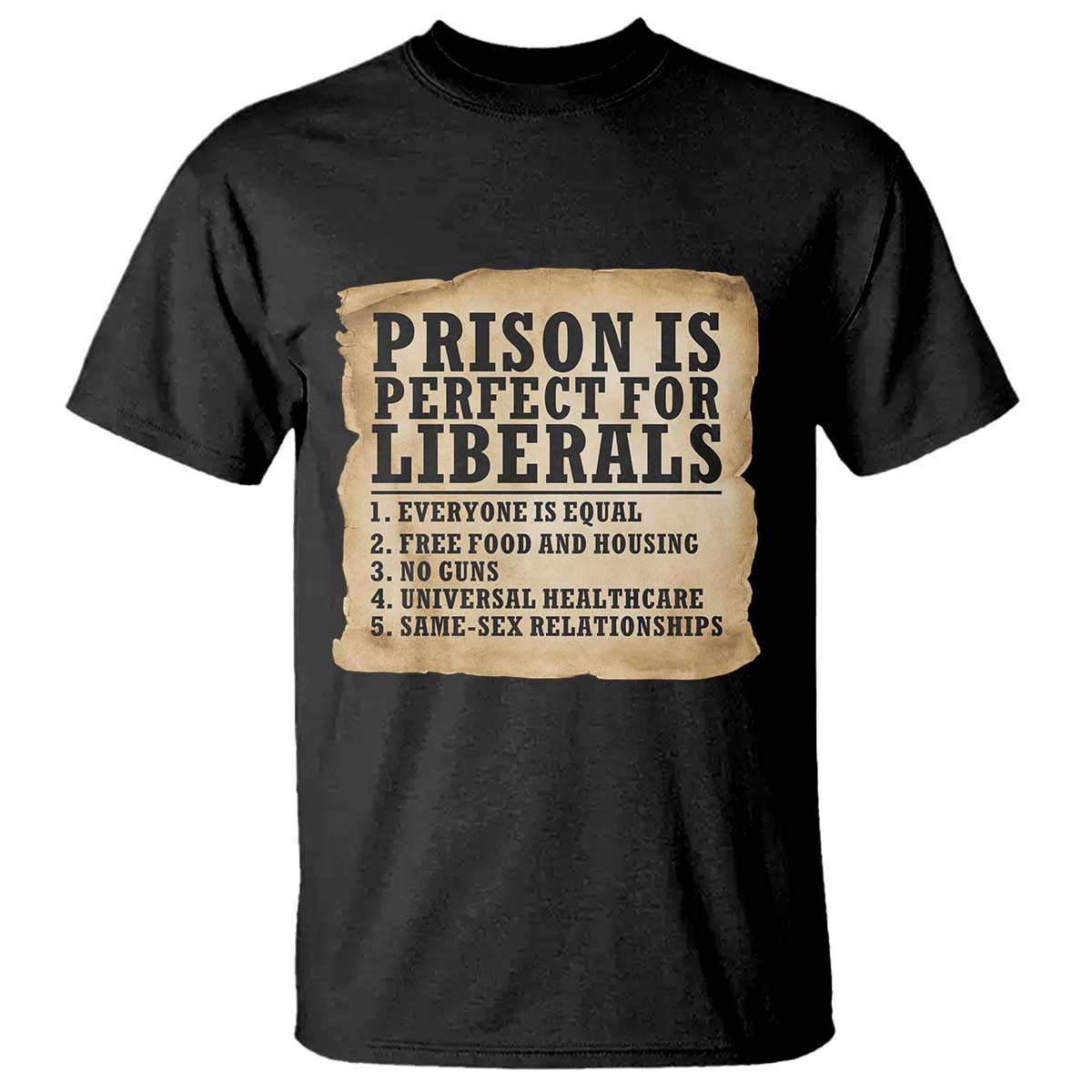 Vintage Prison Is Perfect For Liberals T Shirt Funny Political Graphic TS12 Black Print Your Wear