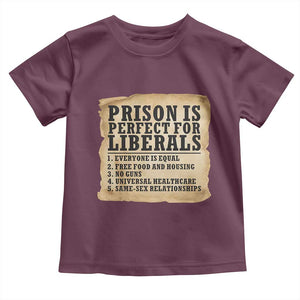 Vintage Prison Is Perfect For Liberals Toddler T Shirt Funny Political Graphic