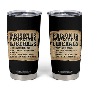 Vintage Prison Is Perfect For Liberals Tumbler Cup Funny Political Graphic