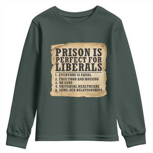 Vintage Prison Is Perfect For Liberals Youth Sweatshirt Funny Political Graphic
