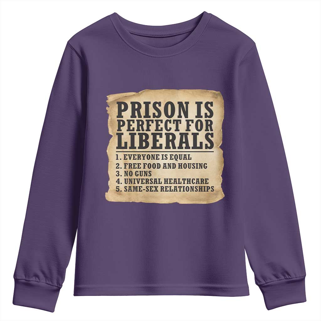 Vintage Prison Is Perfect For Liberals Youth Sweatshirt Funny Political Graphic