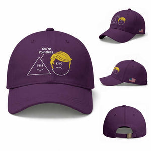 Funny Political Geometry Joke Baseball Cap Youre Pointless Graphic