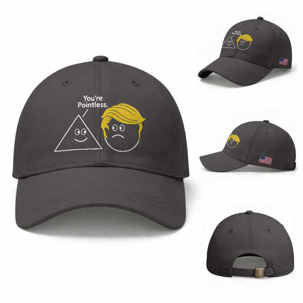 Funny Political Geometry Joke Baseball Cap Youre Pointless Graphic
