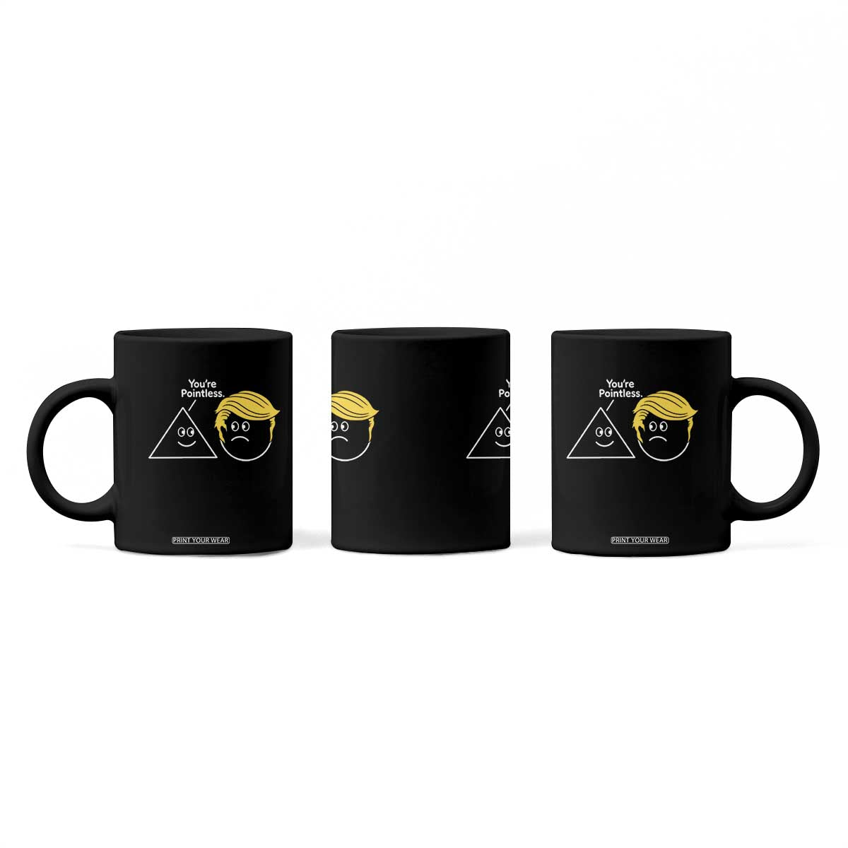 Funny Political Geometry Joke Coffee Mug Youre Pointless Graphic