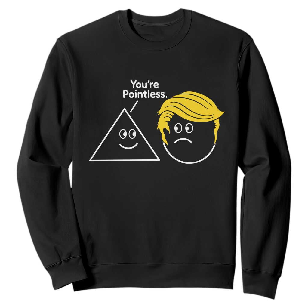 Funny Political Geometry Joke Sweatshirt Youre Pointless Graphic