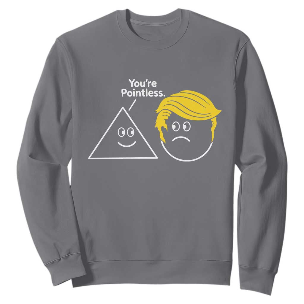 Funny Political Geometry Joke Sweatshirt Youre Pointless Graphic