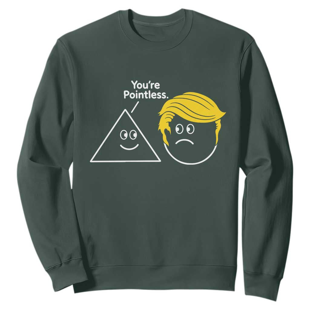 Funny Political Geometry Joke Sweatshirt Youre Pointless Graphic