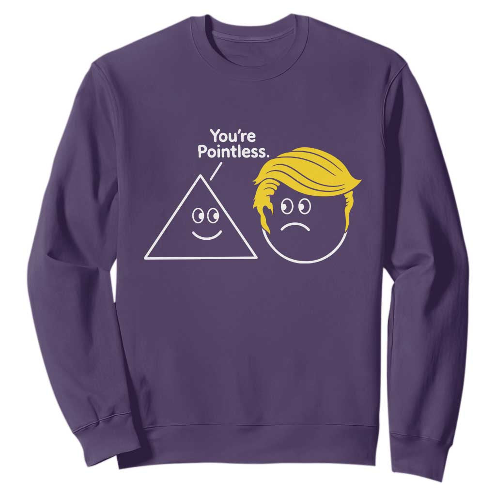 Funny Political Geometry Joke Sweatshirt Youre Pointless Graphic
