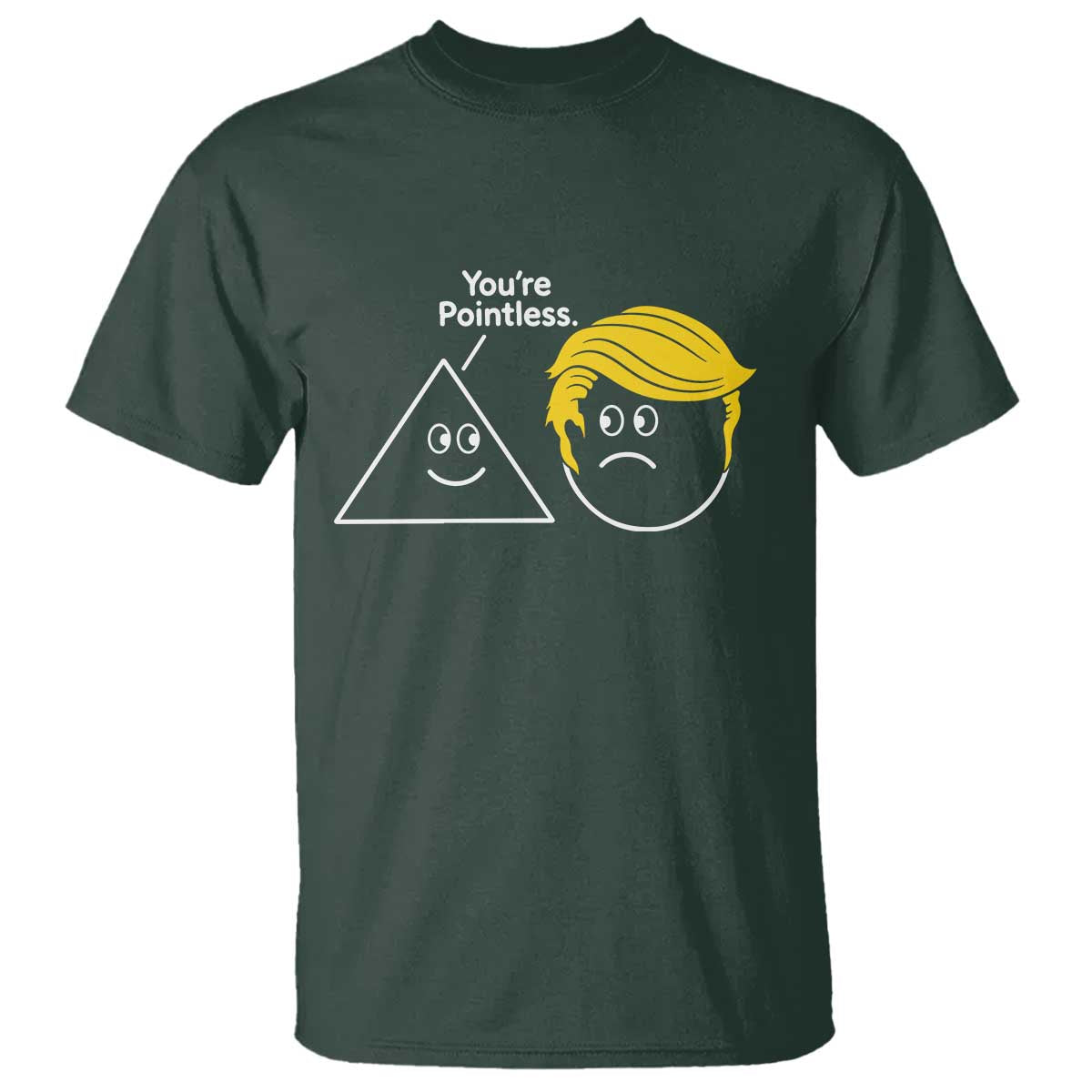 Funny Political Geometry Joke T Shirt Youre Pointless Graphic