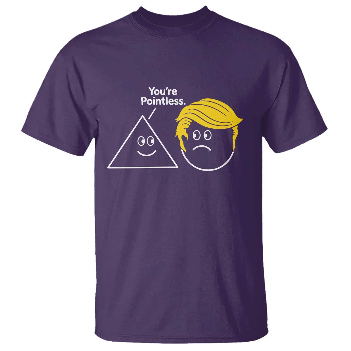Funny Political Geometry Joke T Shirt Youre Pointless Graphic