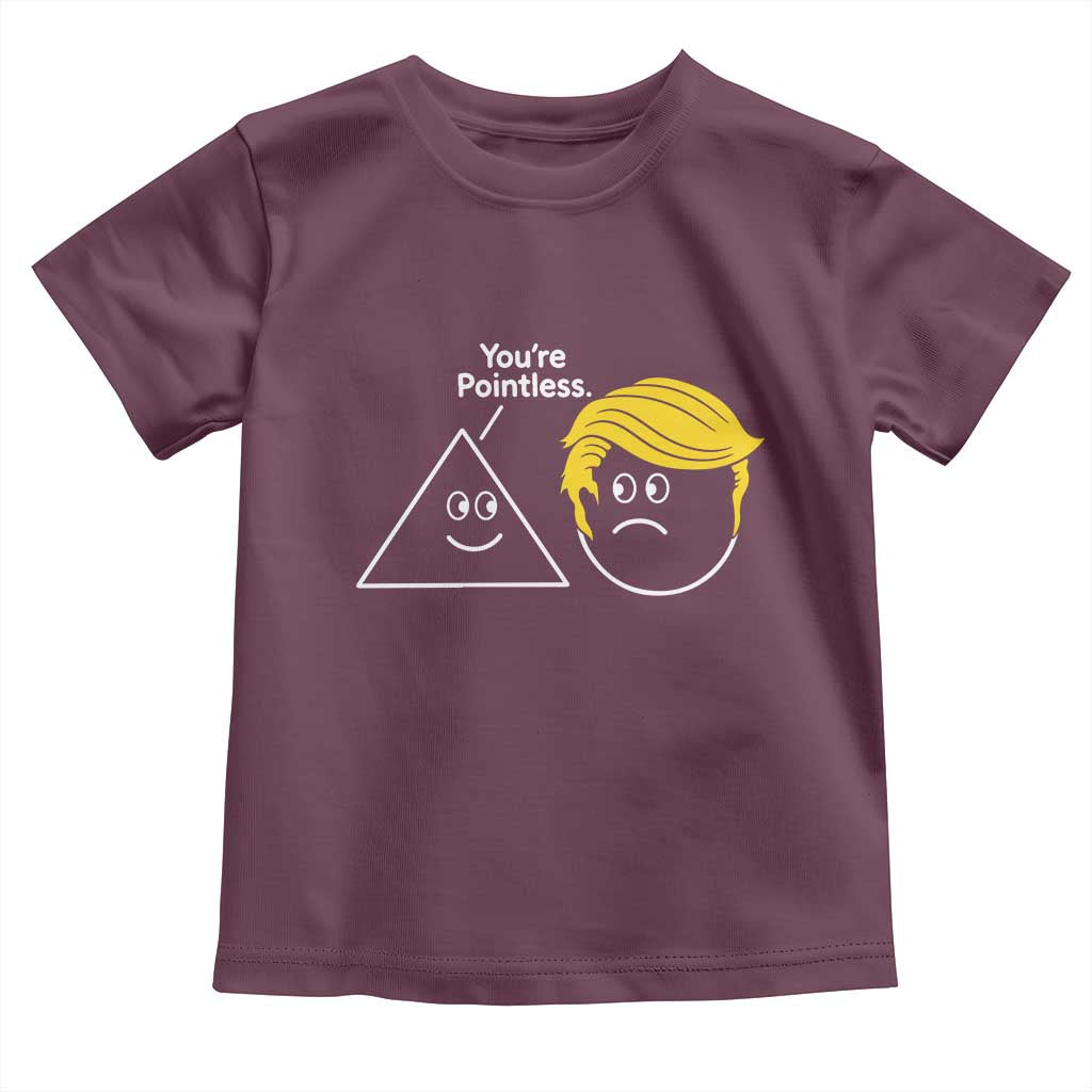 Funny Political Geometry Joke Toddler T Shirt Youre Pointless Graphic